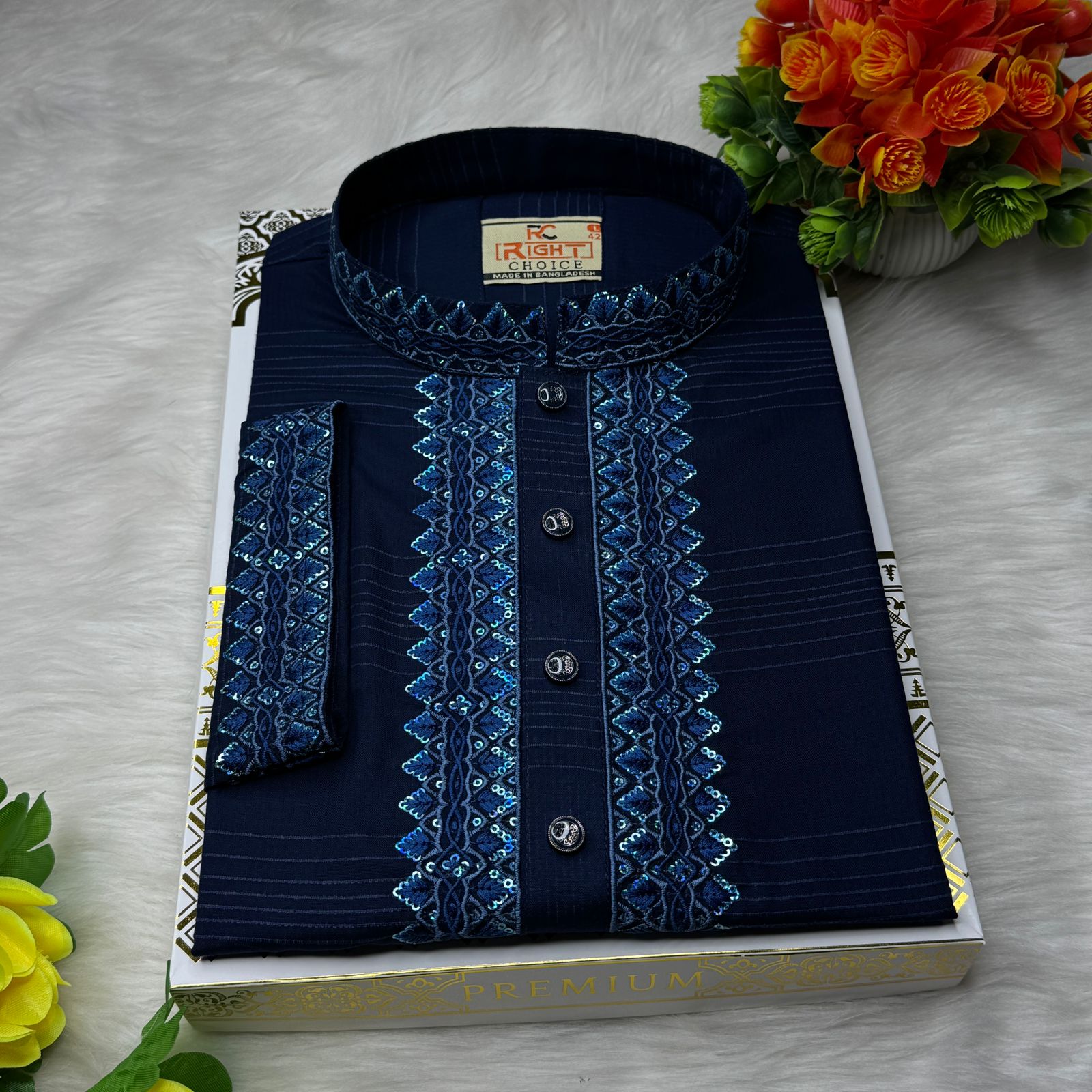 WhatsApp Image 2025-10-30 at 12.44.48_a1ce82f2 প্রিমিয়াম কটন পাঞ্জাবি rc33 - Image 1