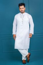 দুই পিস সাদা পাঞ্জাবি মাএ ১২৫০ টাকা